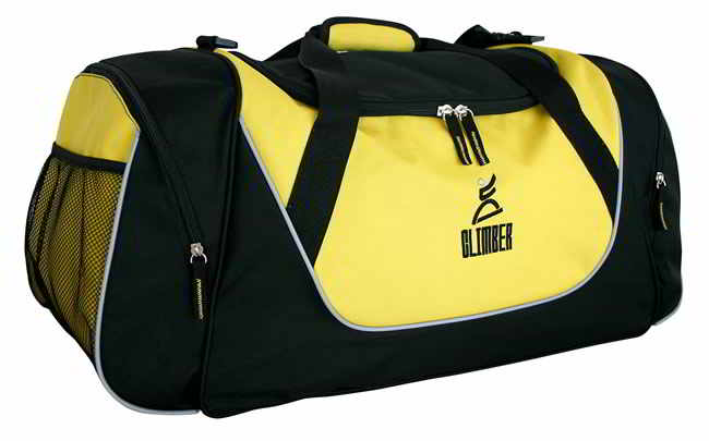 black yellow sports bag